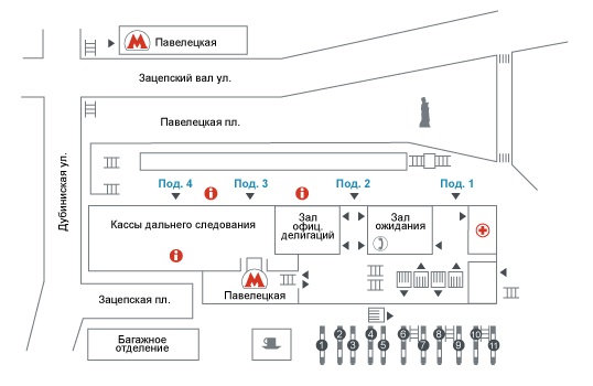 Схема проезда | Павелецкий вокзал на карте | Москва, Павелецкая площадь, 1-А| Как проехать
